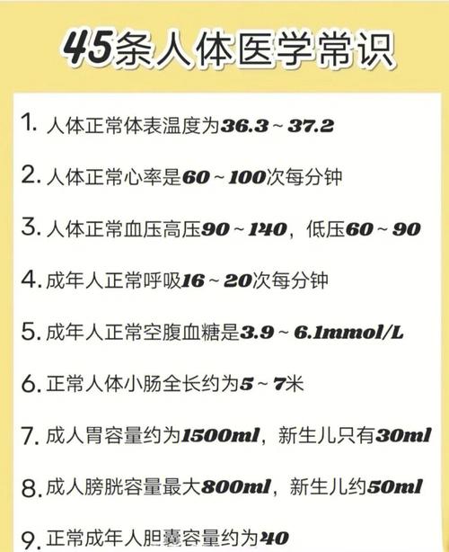 最基本医学常识大全（医学常识100条）  第5张