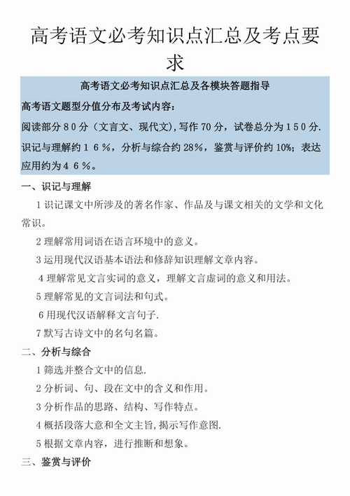 语文文化常识高中 - 语文文化常识高中提高  第3张